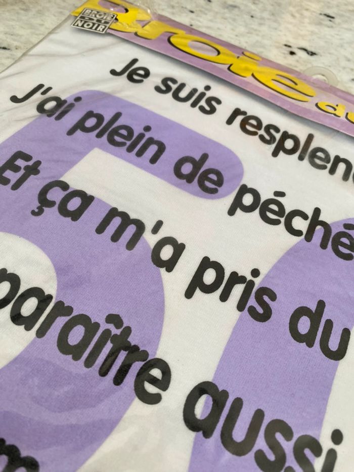 T-shirt 50ans Broie du noir neuf TU - photo numéro 3
