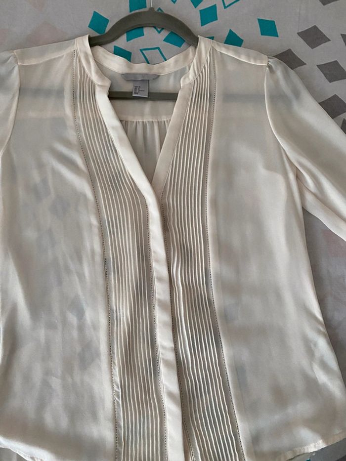 Superbe belle blouse chemise crème H&M taille 36 - photo numéro 9