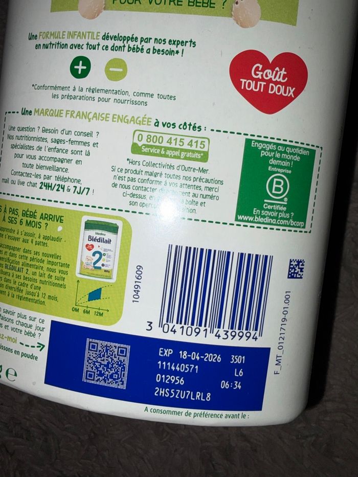 Lait Bledina - photo numéro 3