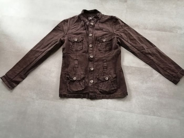 Veste en toile marron Taille 40 My Casual Mim - photo numéro 2