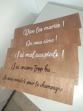 Panneaux bois mariage - photobooth