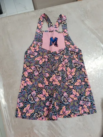 Salopette short cousue main 6 ans