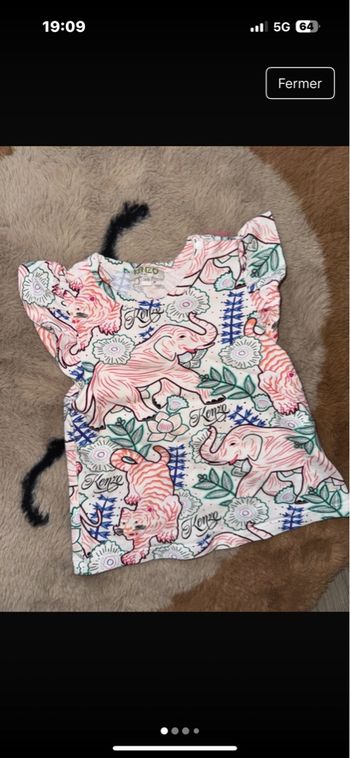 TEE shirt Kenzo deux ans motif jungle