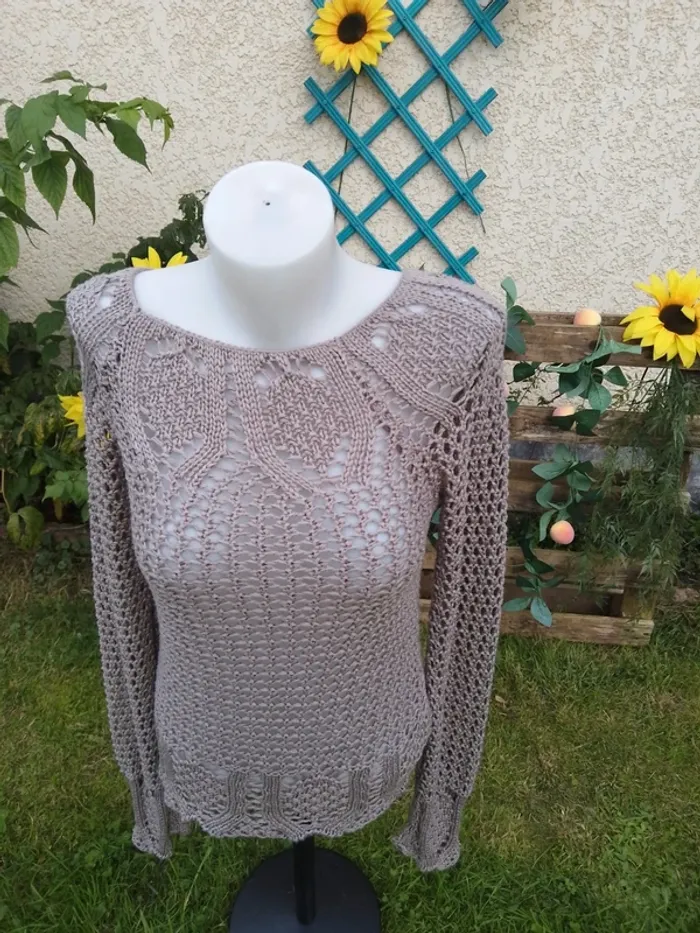 Pull grosses mailles taille unique ( mesures dans l'annonce) - photo numéro 3