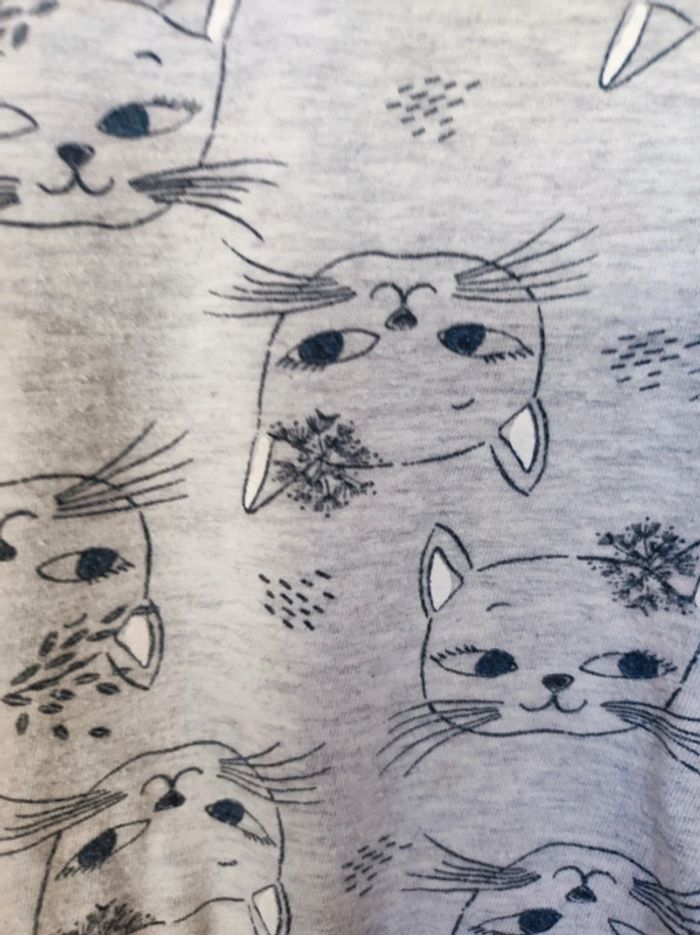 T Shirt gris imprimé dessin chat 5 ans ( coton ) / Kiabi - photo numéro 2