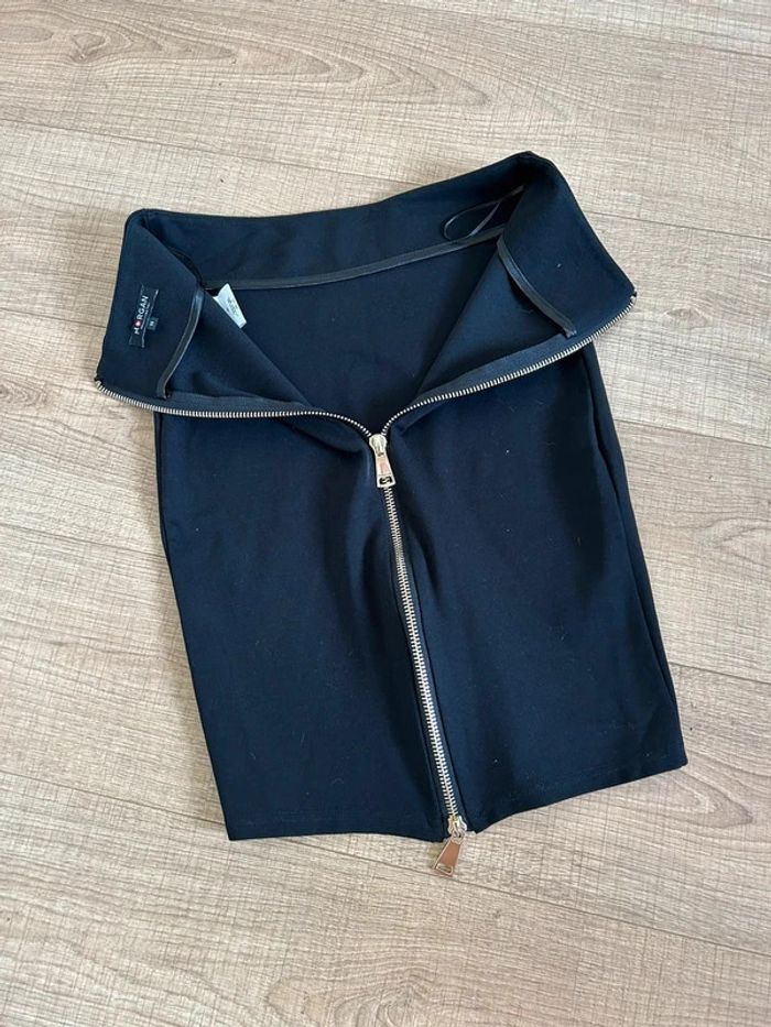 Jupe crayon noire avec fermeture dorée Morgan taille XS jamais portée - photo numéro 13