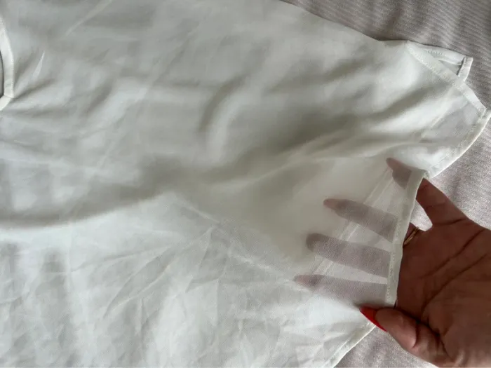 Débardeur blanc transparent mim taille M - photo numéro 3