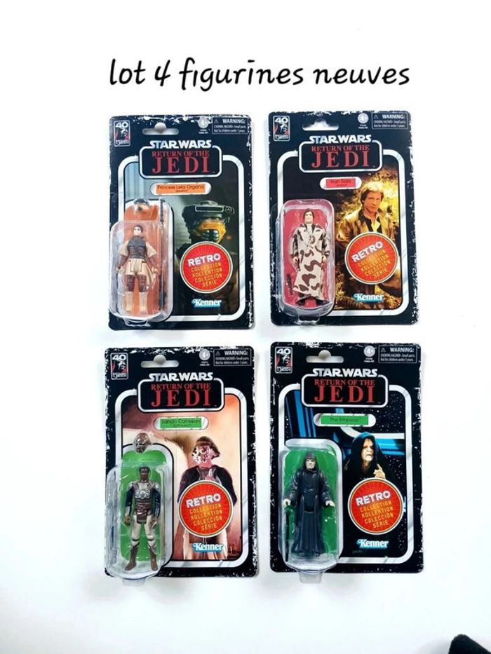Lot de 4 figurines neuves Star Wars Retro Collection Return of the Jedi