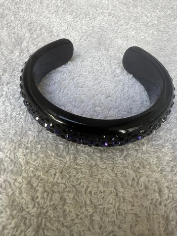 bracelet cristaluna bellezza en cristal acrylique noir neuf