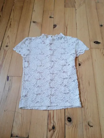 Tee shirt dentelles zara