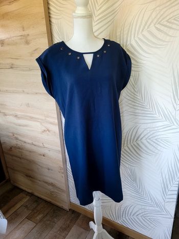 Élégante robe taille 42 bleu marine Camaïeu