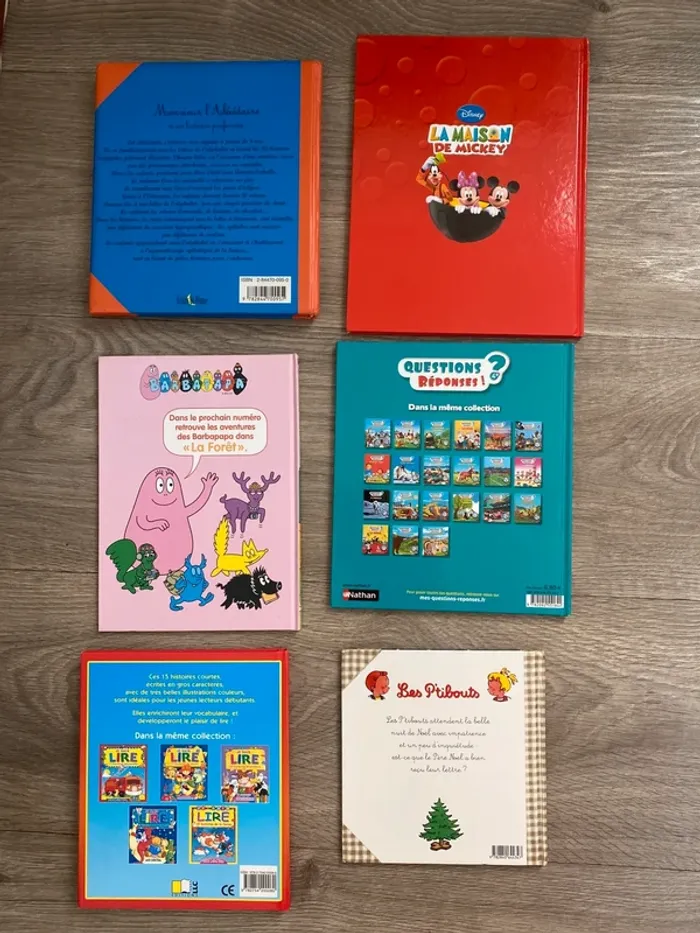 Lot de livres enfants histoires ferme mickey noel barbapapa lire - photo numéro 2