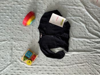 gilet léger marine 24 mois gémo noeud poitrine 