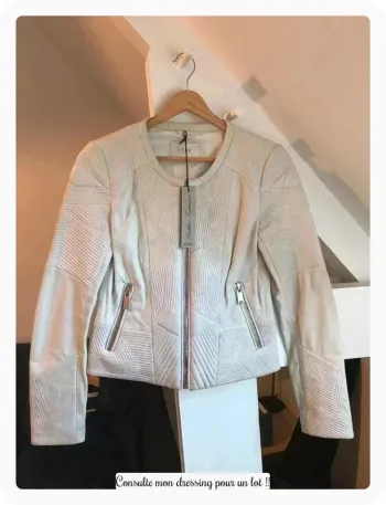 Veste cuir ikks avec étiquette
