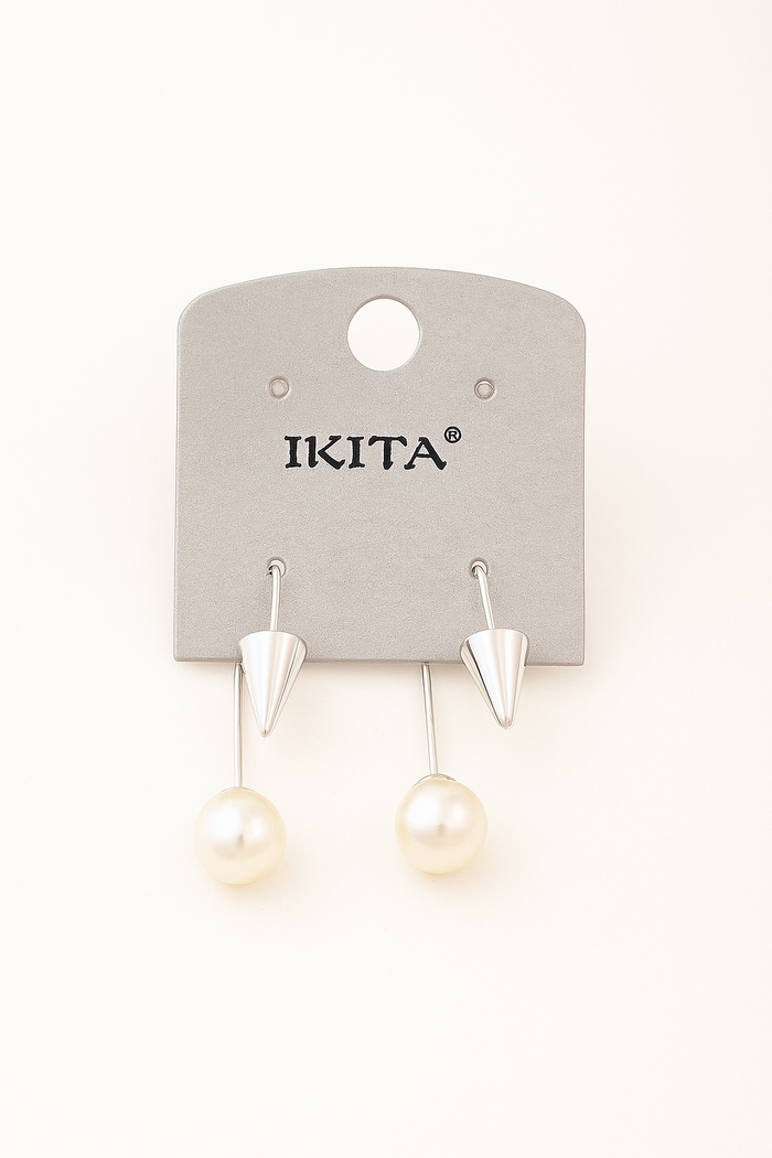Boucle d'oreille neuf de marque Ikita, en acier inoxydable.