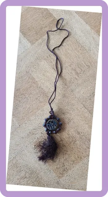 Collier sautoir marron