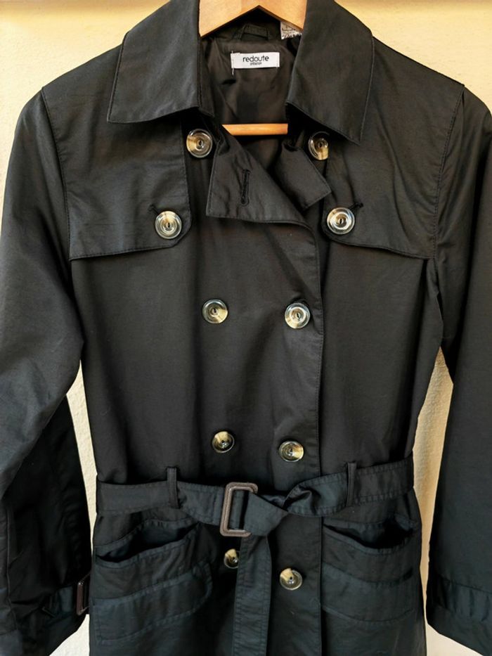 Trench mi-long La Redoute Noir Neuf - photo numéro 2