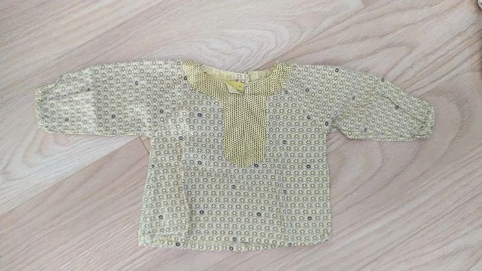 Chemisier manches longues jaune 3 mois