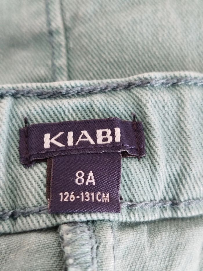 Jupe en jean bleu vert Kiabi taille 8 ans - photo numéro 3