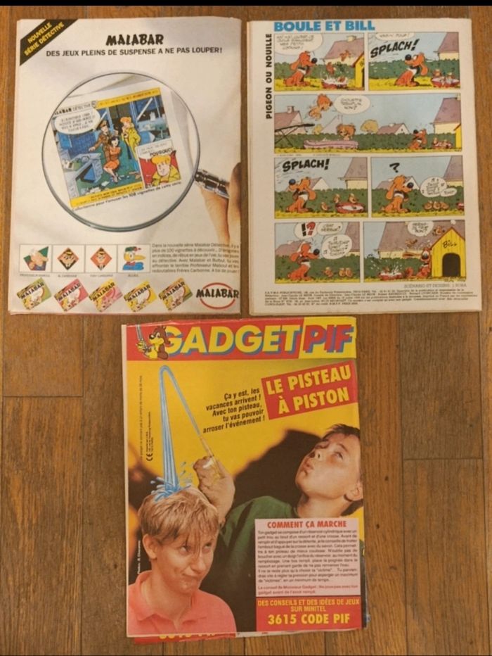 Lot de 3 anciens Pif avec les livrets policier 1987 Vintage - photo numéro 9