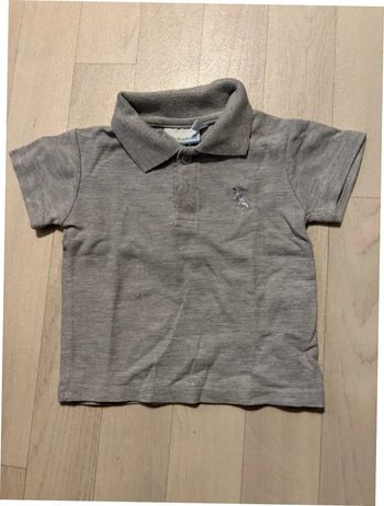 Polo gris manches courtes 12 mois tricky tracks très bon état