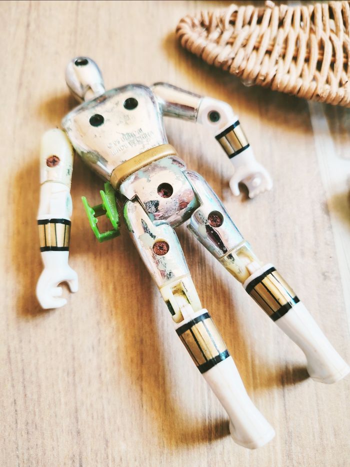 🙅 Power rangers mighty morphin figurine ranger argent silver chrome année 1993 - photo numéro 4