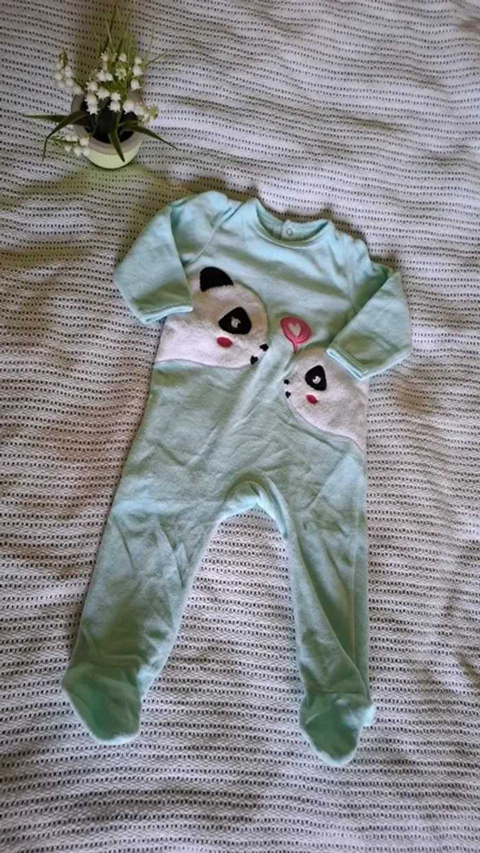 Pyjama Velour 12Mois(Mixte)