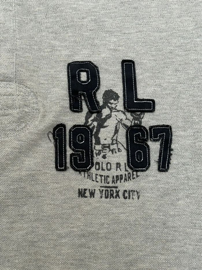 Polo gris vintage Ralph Lauren LT (Large tall) boxe  nyc 1967  - - photo numéro 3