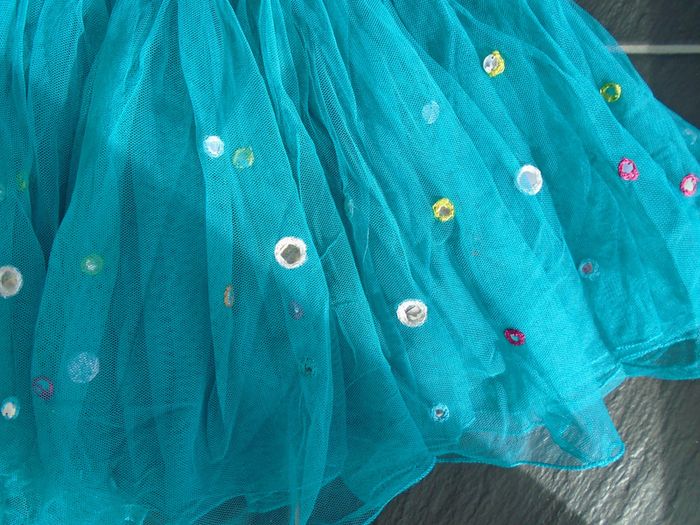 Superbe jupe bleue à brillants DPAM 4 ans (102 cm) - photo numéro 2