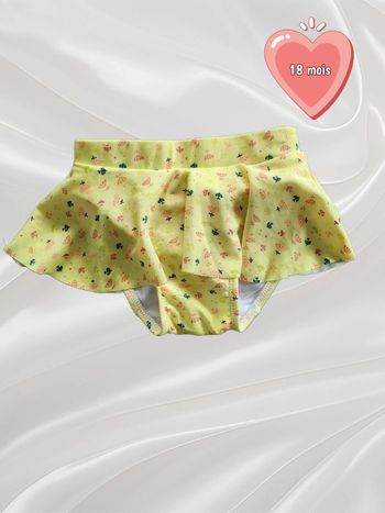 Maillot de bain jaune fille 18 mois