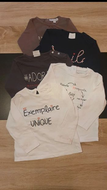Lot de 5 tee-shirts manches longues 18 mois