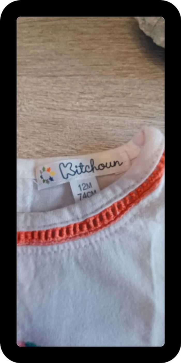 T-shirt blanc 12 mois - photo numéro 3