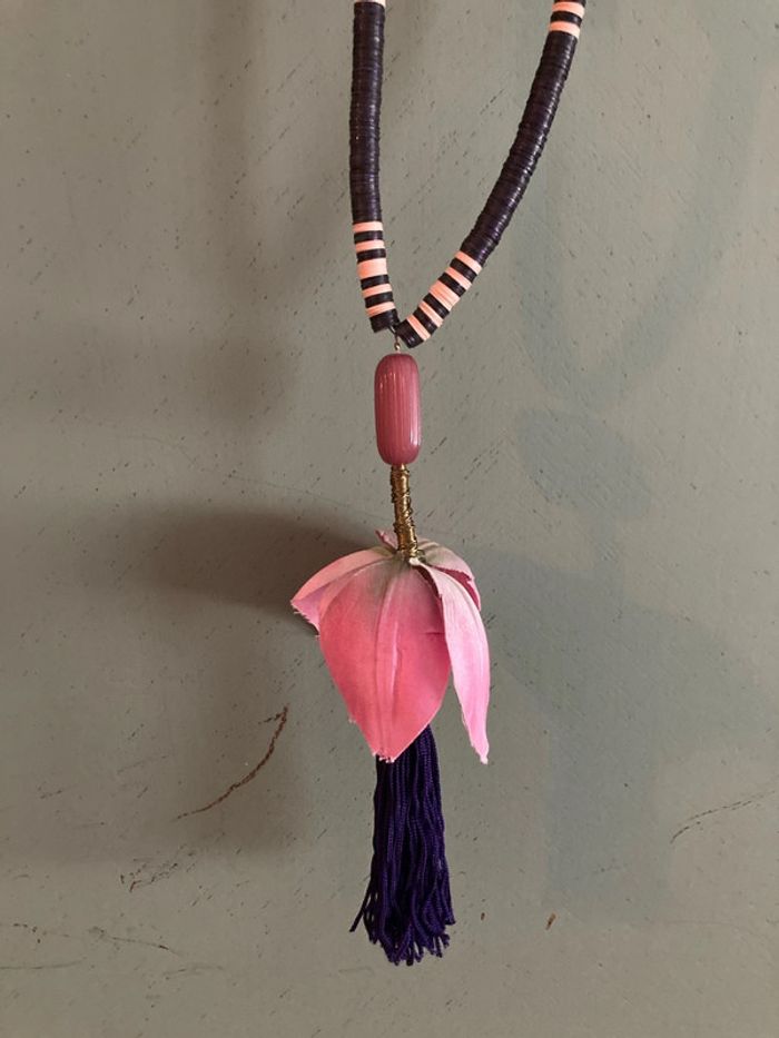 Collier rose et violet - photo numéro 5