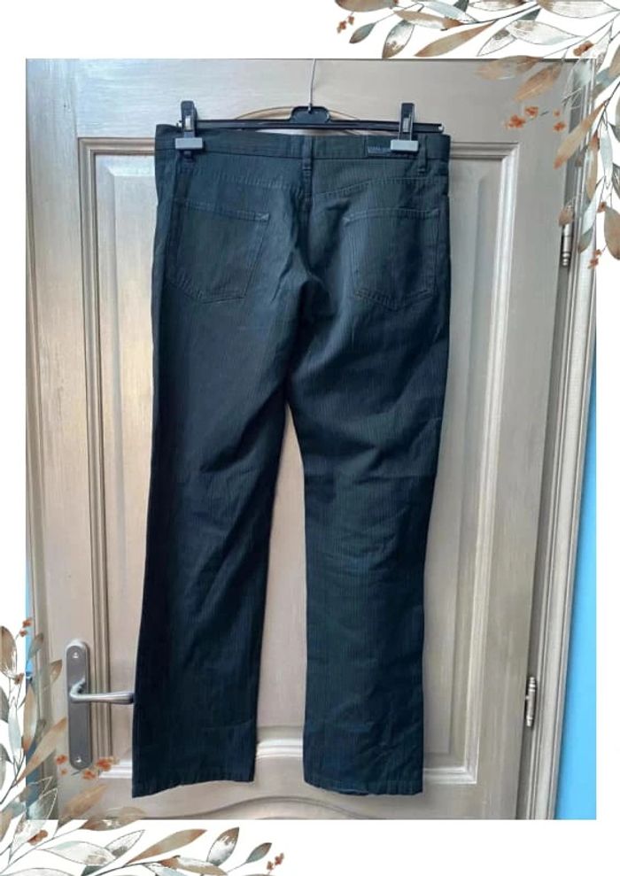 Pantalon noir rayés blanc Brice taille 42 - photo numéro 7