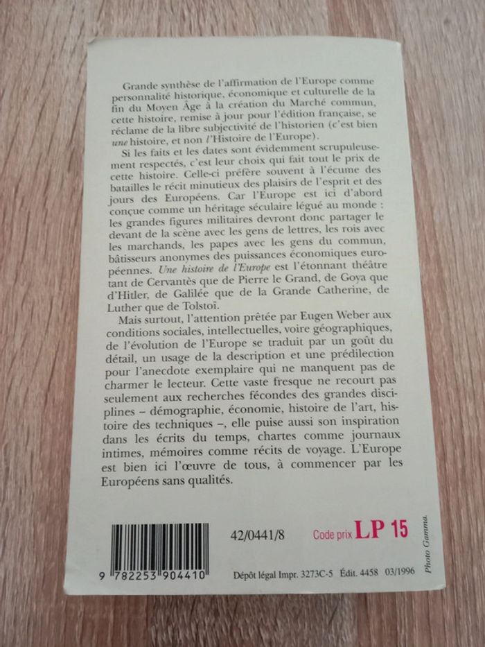 Eugen WEBER 🫧 Une histoire de l'Europe - photo numéro 2