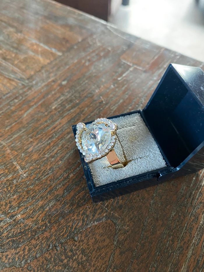 Magnifique bague réglage avec pierre et strass - photo numéro 6