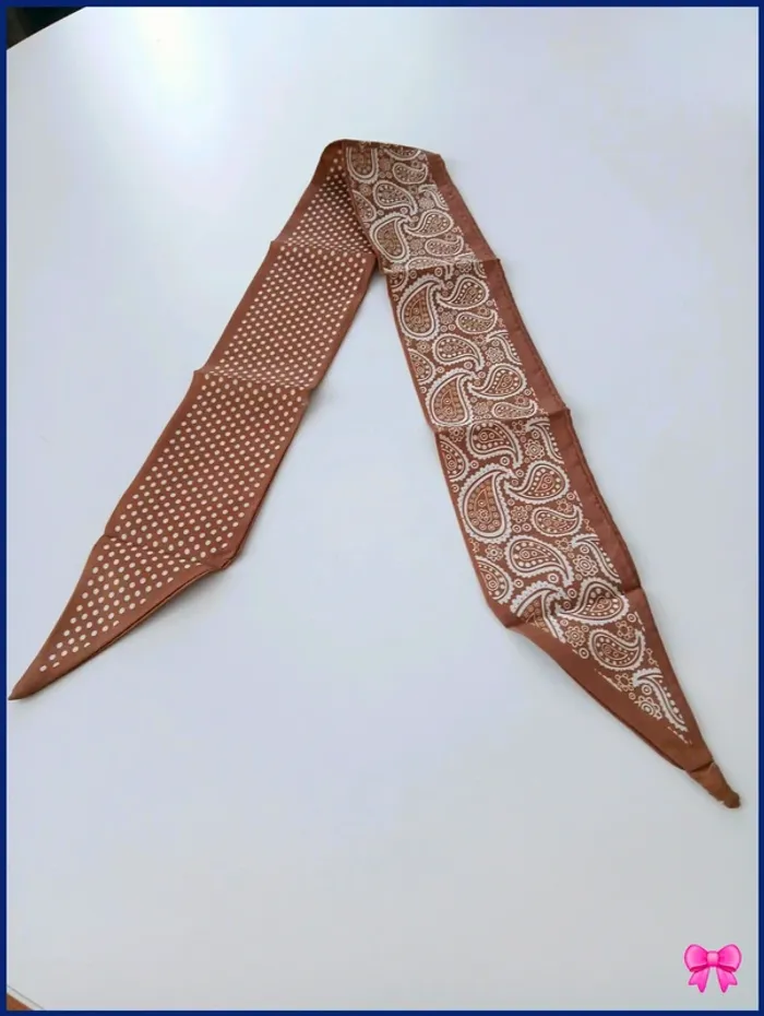 Foulard cheveux marron– style bandana tendance et pratique