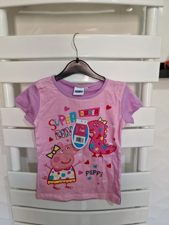 tee-shirt rose Peppa pig
