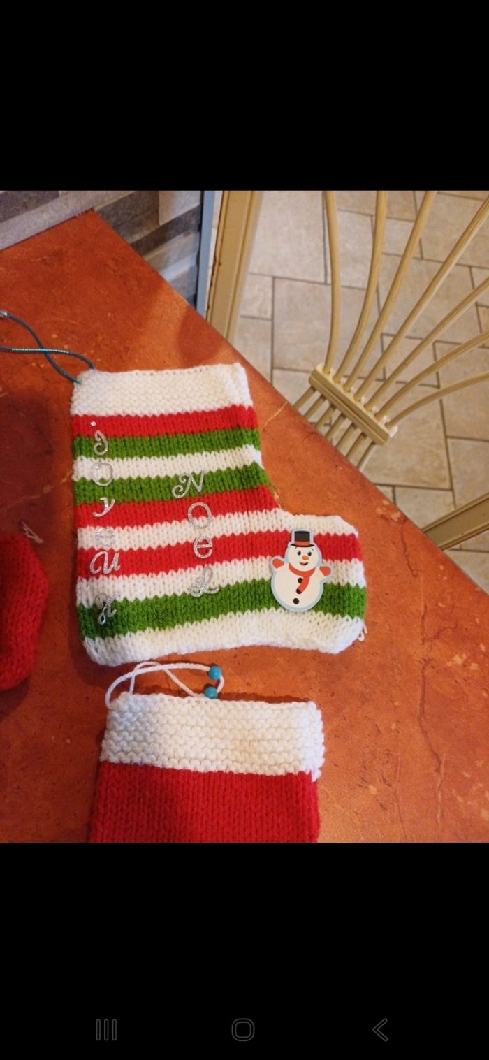 Ensemble de chaussettes de Noël et pochettes - photo numéro 3