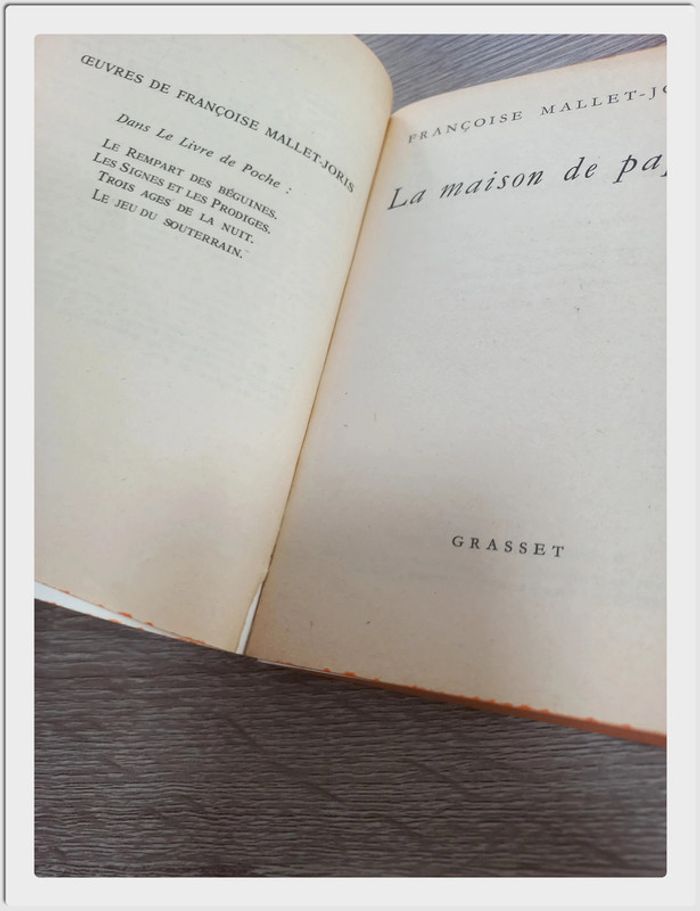 Françoise Mallet-Joris - La maison de papier - photo numéro 5