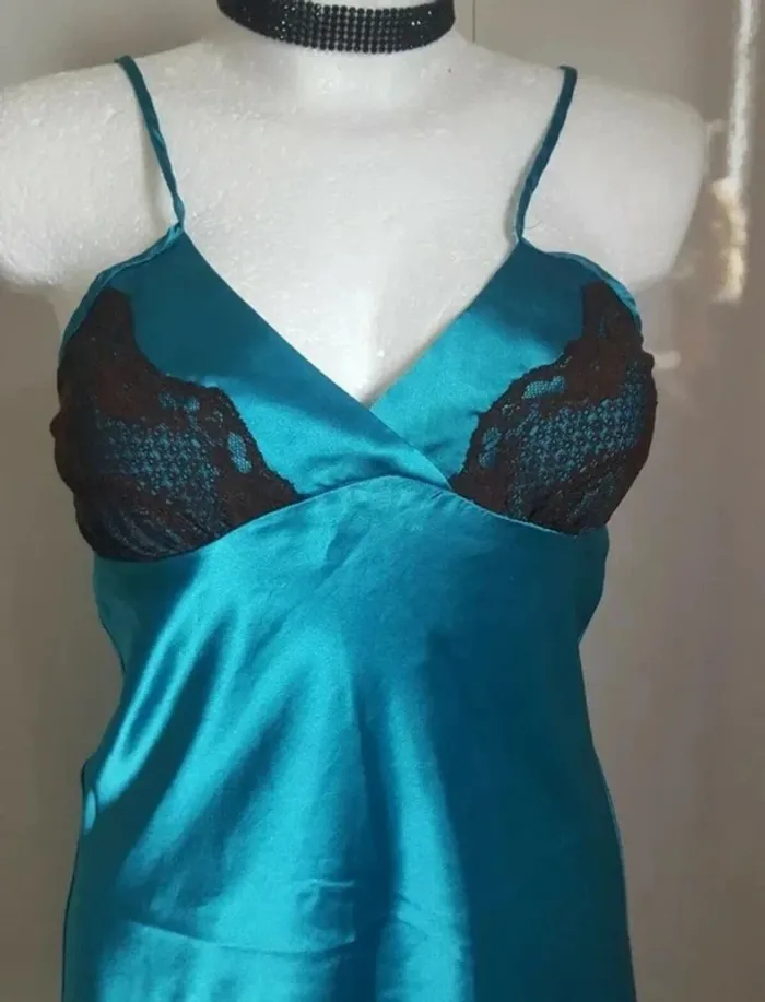 Belle nuisette satiné turquoise Collection Dream Girl T: S 36 - photo numéro 4