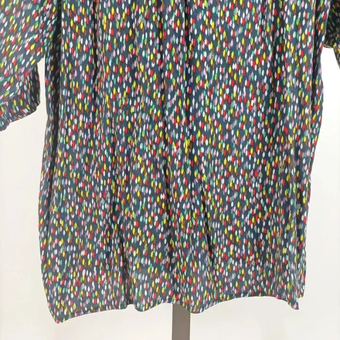 Blouse fluide multicolore à imprimé abstrait Promod manches 3/4 taille M/L A511 - photo numéro 5