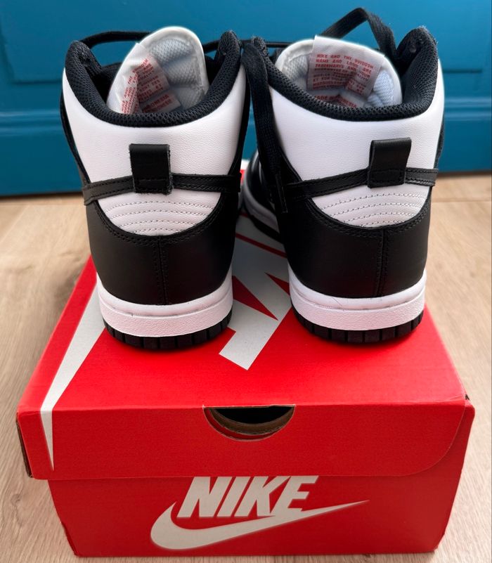 Nike Dunk High - cuir - noir et blanc - photo numéro 5