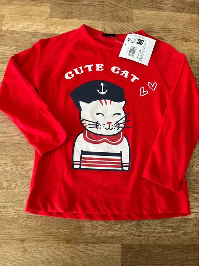 tee shirt manche longue chat