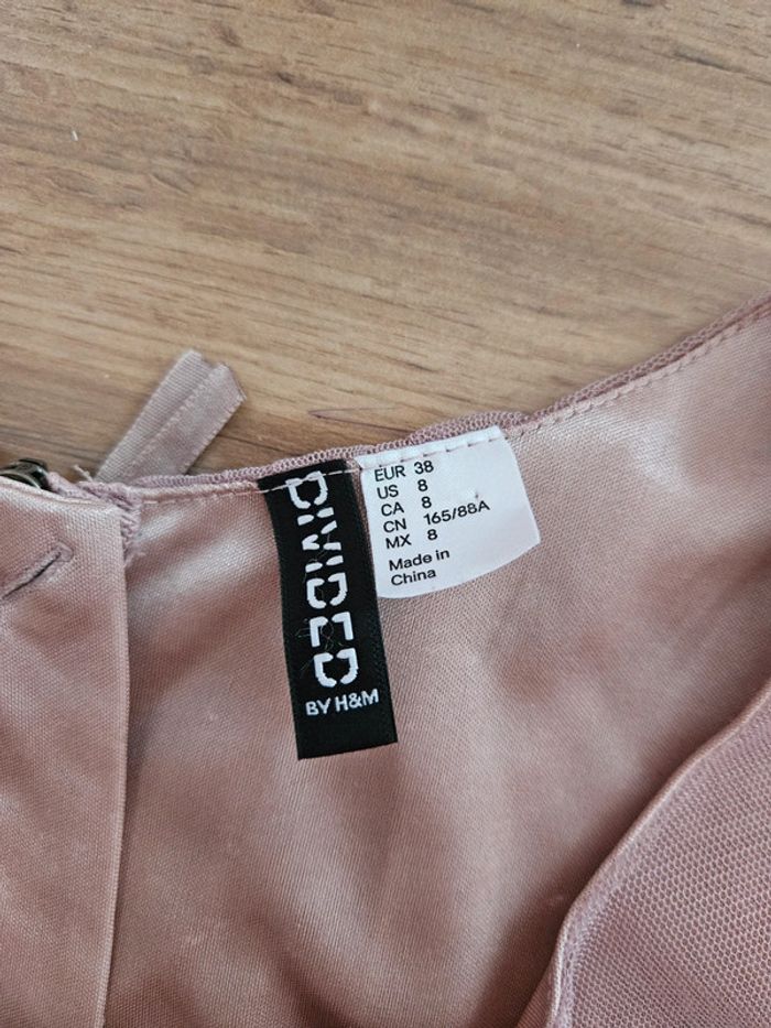 Robe femme rose poudré 38 h&m - photo numéro 2