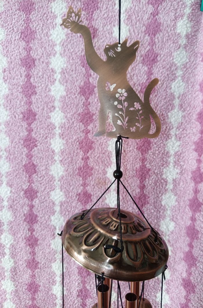 Carillon a vent chat papillon - photo numéro 3