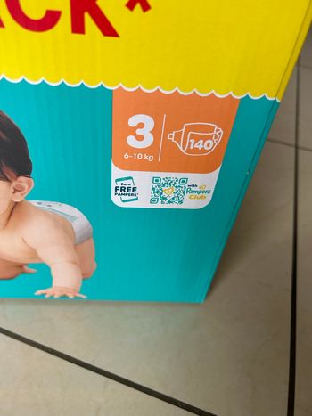 1 carton de 140 couches Pampers baby dry taille 3