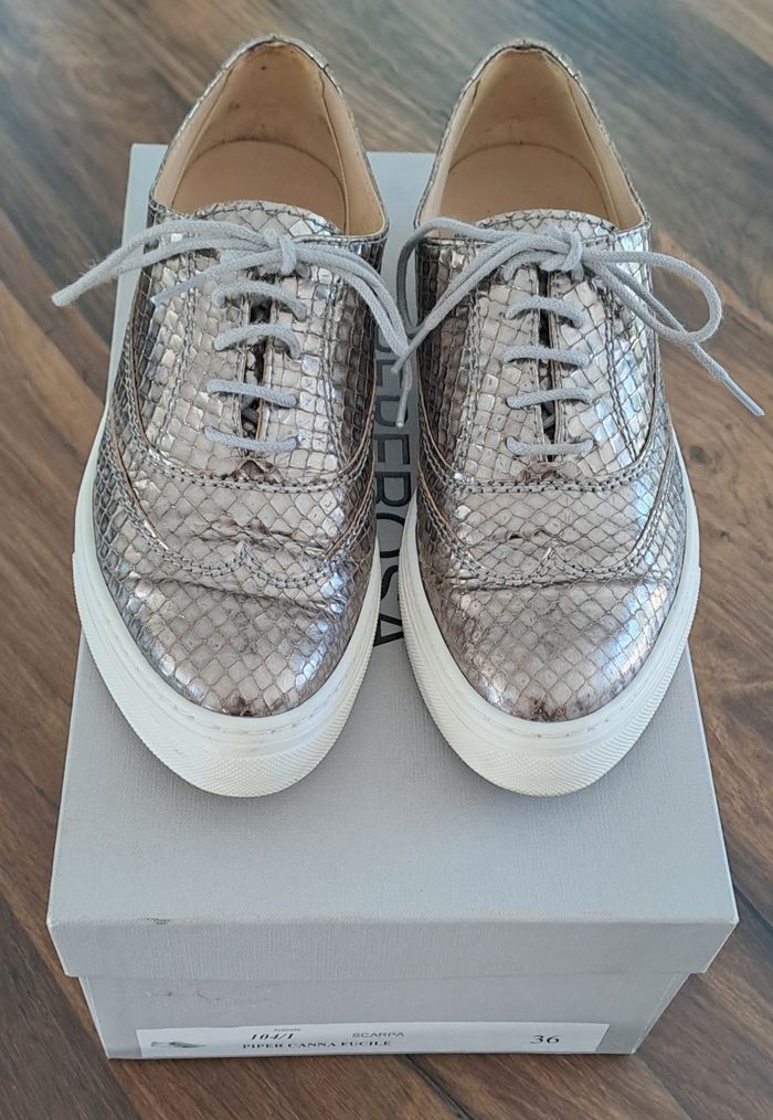 Baskets mocassins écaillé argenté femmes taille 36 Peperosa - photo numéro 3