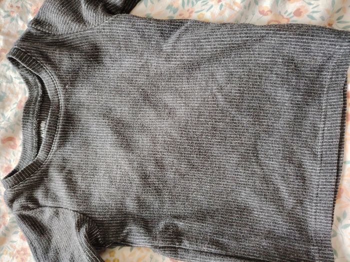 T-shirt à manches longues gris chiné taille 2-3 ans - photo numéro 2