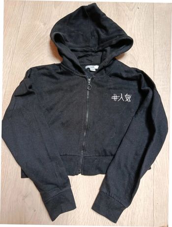 Sweat zippé court 12 ans 156 cm la halle